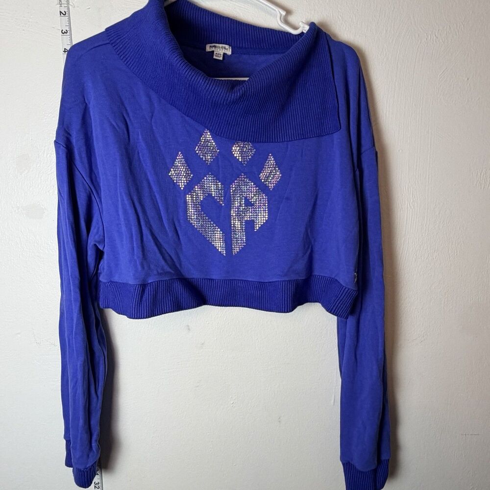 Rebel Athletic CA Cheer athletic crop Sweater Rhinestone